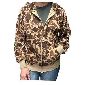 Vintage Duck Bay Camo Zip Up Jacket size Medium